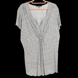 DAISY FUENTES Y2K Baby Doll Soft Jersey Knit Top 2X Coquette Festival Officewear